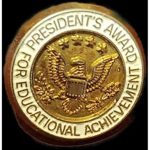Presidents Award for Educational Achievement Graduates White Lapel Pin